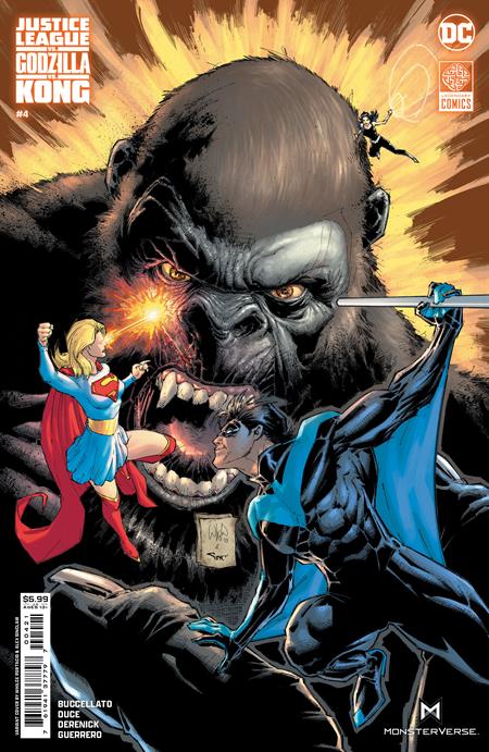 JUSTICE LEAGUE VS GODZILLA VS KONG #4B (OF 7) PORTACIO KONG VAR