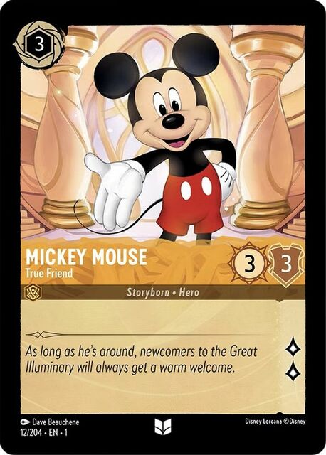 Mickey Mouse - True Friend - 12/204 - Uncommon - Cold Foil