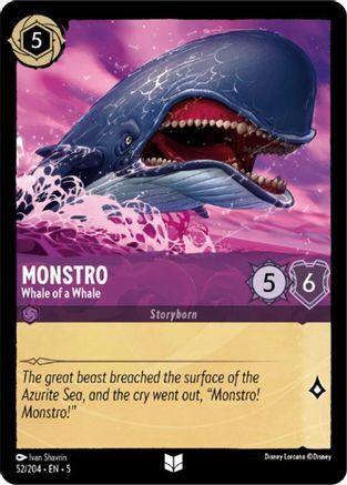 Monstro - Whale of a Whale - 52/204 - Uncommon - Cold Foil