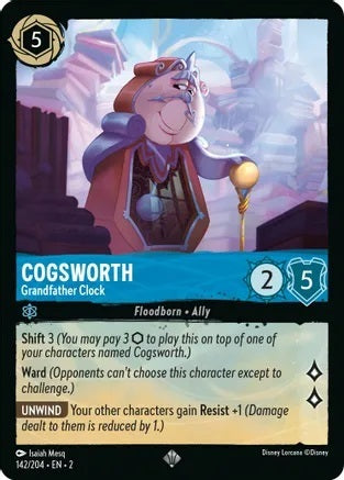 Cogsworth - Grandfather Clock - 142/204 - Super Rare - Cold Foil