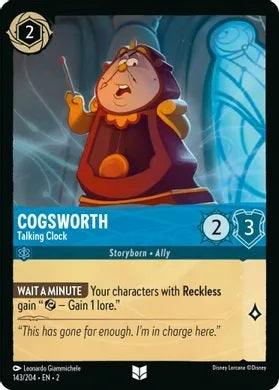 Cogsworth - Talking Clock  - 143/204 - Uncommon - Cold Foil