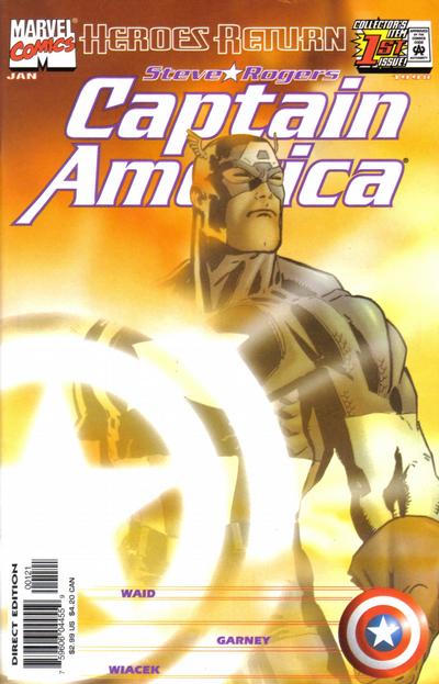 Captain America #1 Sunburst Variant *Signed by Ron Garney and Mark Waid*