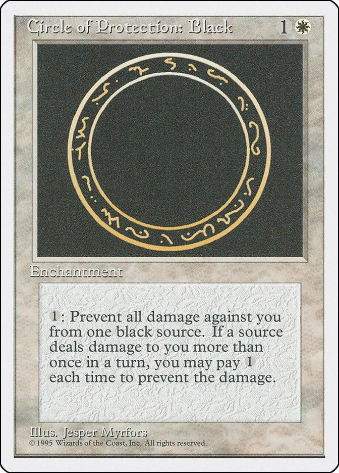 Circle of Protection: Black [4ED - N/A]