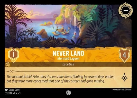 Never Land - Mermaid Lagoon - 32/204 - Common - Cold Foil