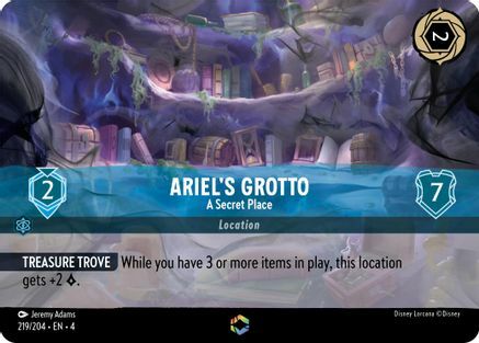 Ariel's Grotto - A Secret Place - 219/204 - Enchanted - Holo Foil
