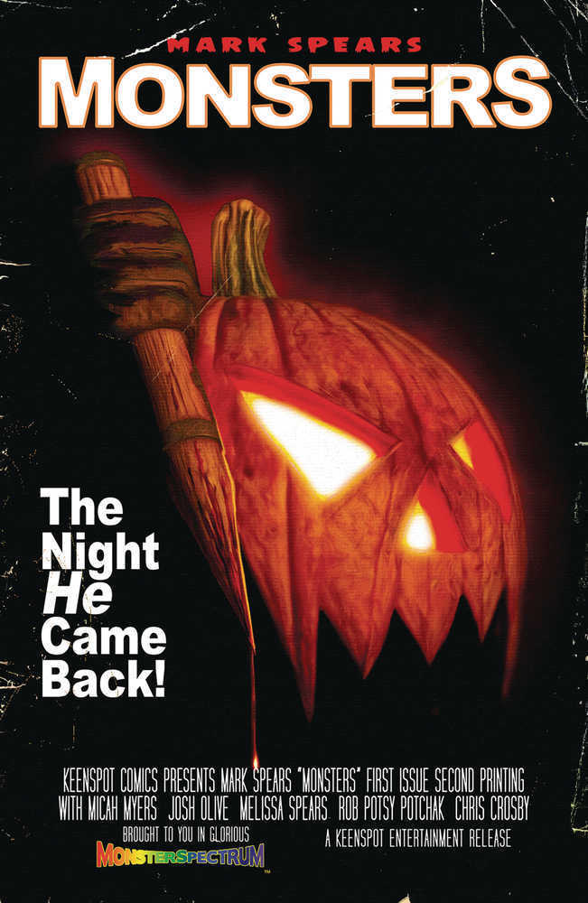 Mark Spears Monsters #1 2nd Print Cover B 20 Copy Variant Edition