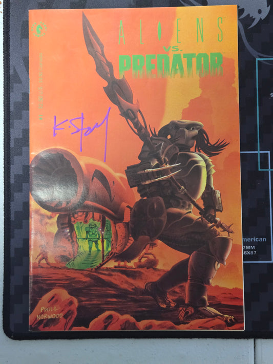 Aliens Vs Predator #1 Signed by Inker Karl Story