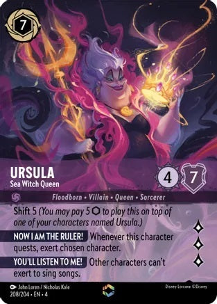 Ursula - Sea Witch Queen - 208/204 - Enchanted - Holo Foil