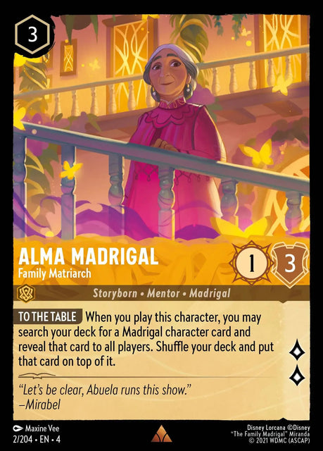 Alma Madrigal - Family Matriarch - 2/204 - Rare - Cold Foil