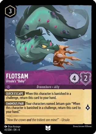 Flotsam - Ursula's "Baby" - 43/204 - Uncommon - Cold Foil
