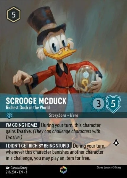 Scrooge McDuck - Richest Duck in the World - 218/204 - Enchanted - Holofoil