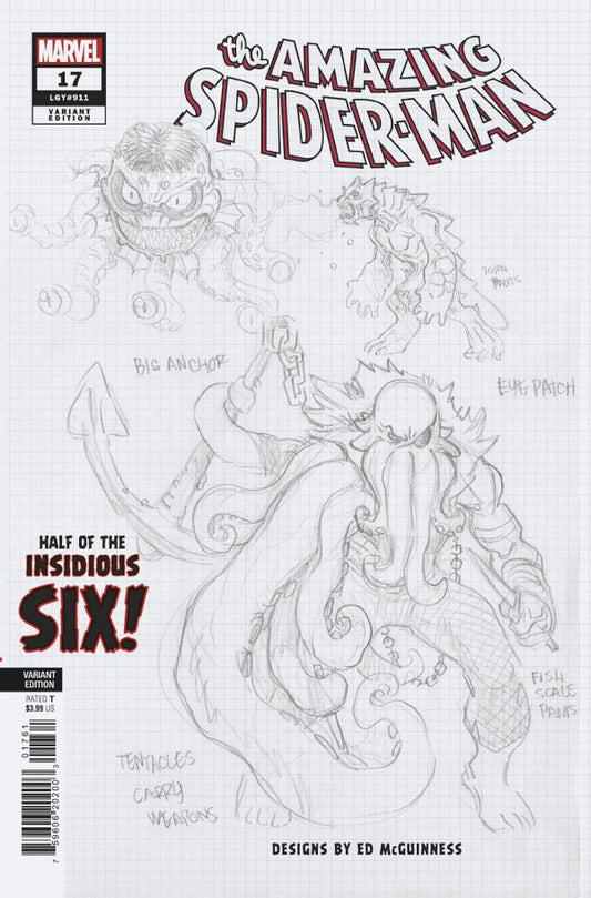 Amazing Spider-Man #17 Ed McGuinness Design Sketch Variant