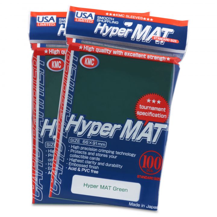 KMC Hyper Mat Green Sleeves (100 ct)