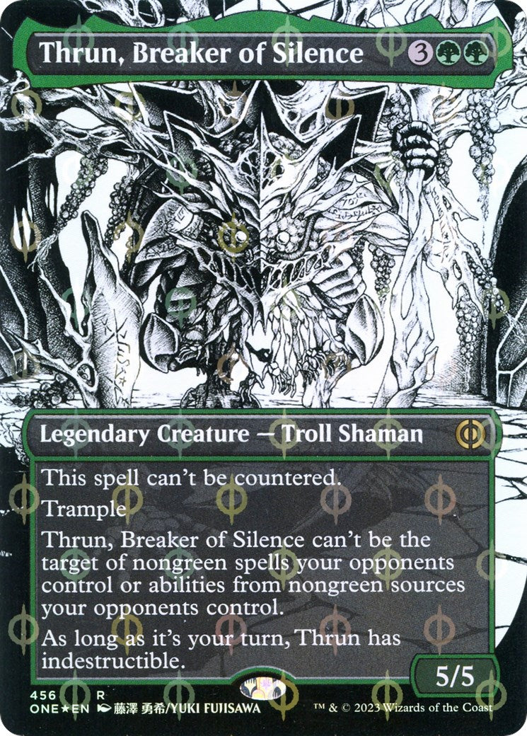 Thrun, Breaker of Silence (Borderless) (Step-and-Compleat Foil)
