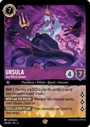 Ursula - Sea Witch Queen - 58/204 - Legendary - Cold Foil