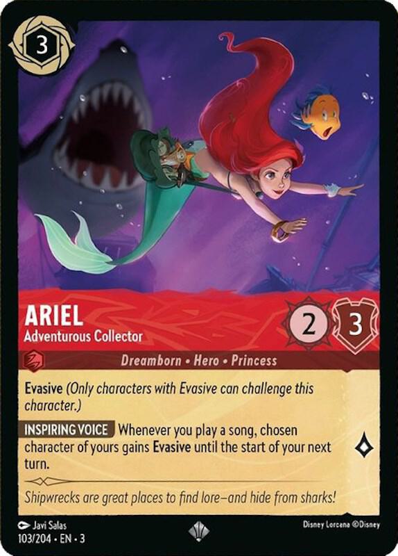 Ariel - Adventurous Collector - 103/204 - Super Rare - Cold Foil