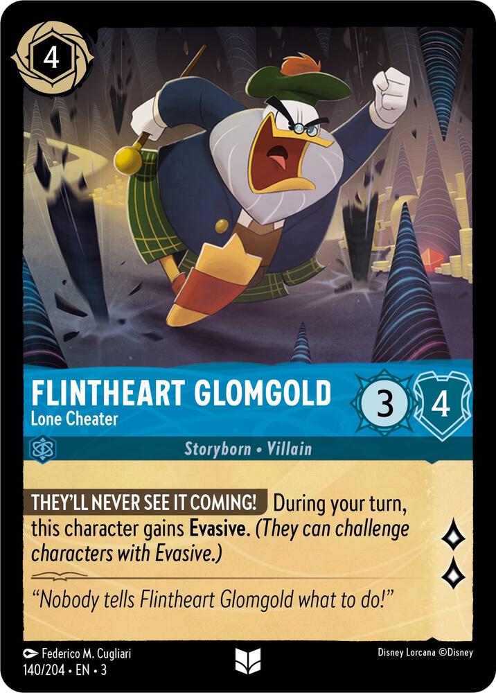 Flintheart Glomgold - Lone Cheater - 140/204 - Uncommon - Cold Foil