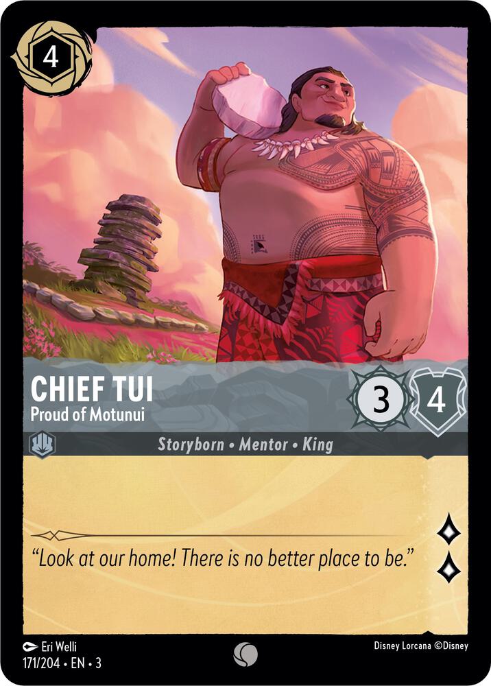 Chief Tui - Proud of Motunui - 171/204 - Common - Cold Foil