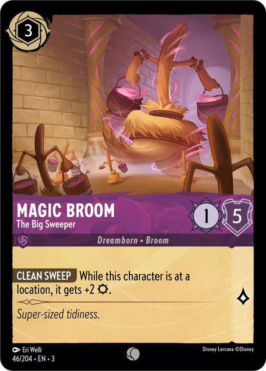 Magic Broom - The Big Sweeper - 46/204 - Common - Cold Foil