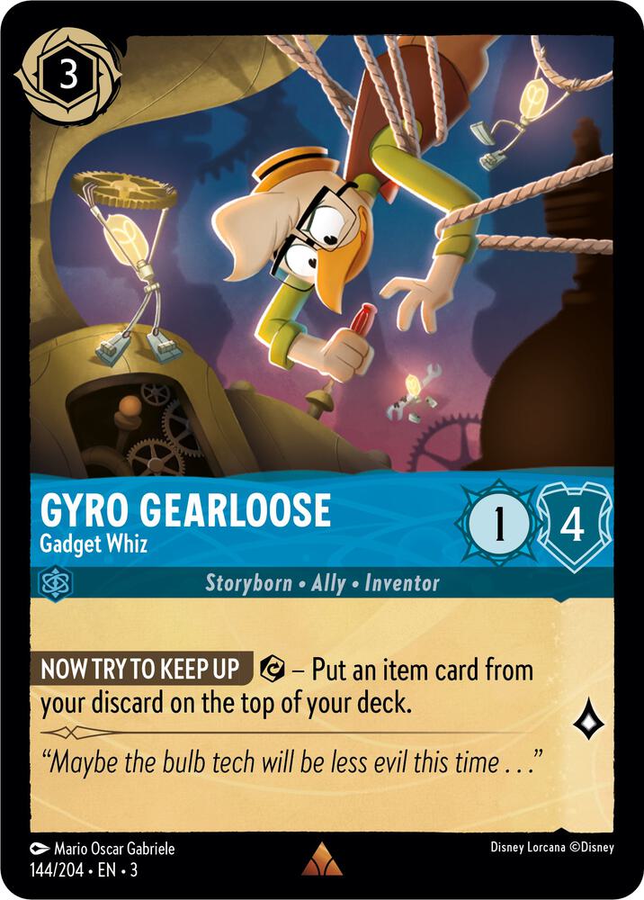 Gyro Gearloose - Gadget Whiz - 144/204 - Rare