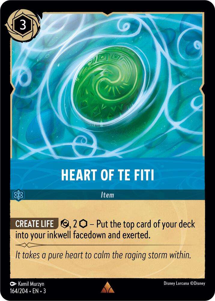 Heart of Te Fiti - 164/204 - Rare - Cold Foil