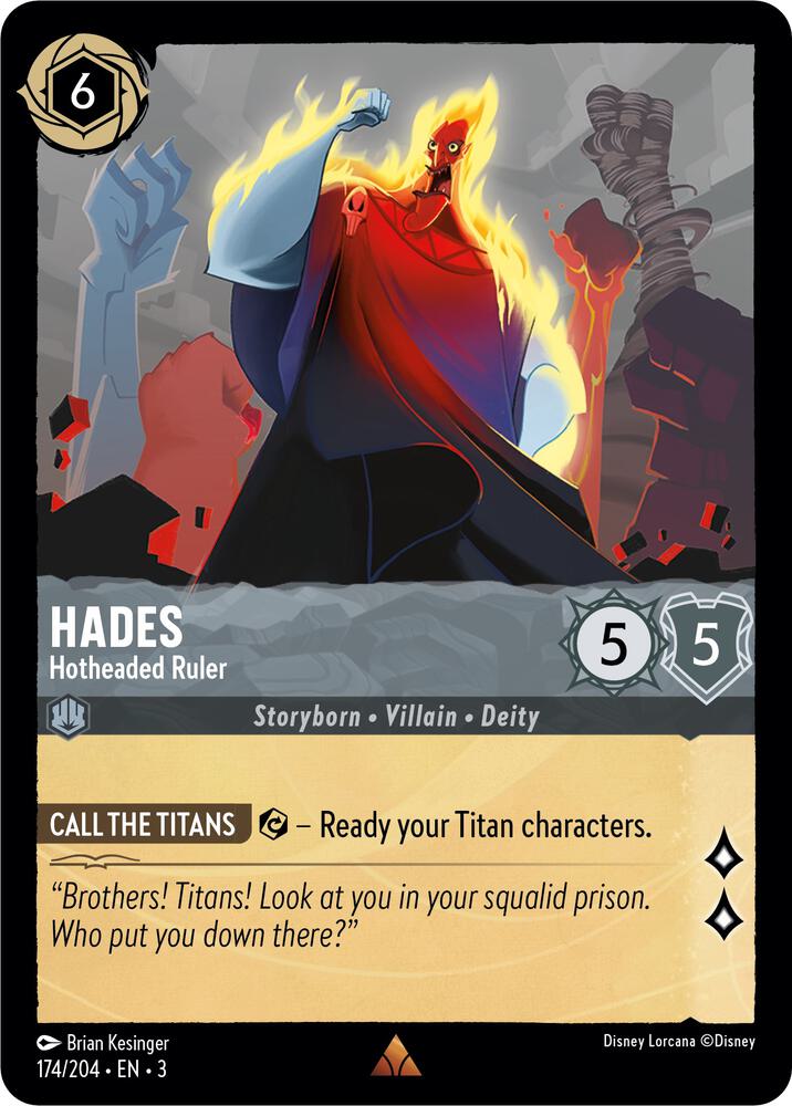 Hades - Hotheaded Ruler - 174/204 - Rare - Cold Foil