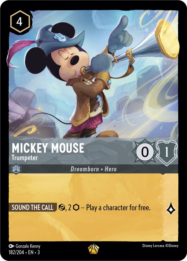 Mickey Mouse - Trumpeter - 182/204 - Legendary - Cold Foil