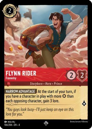 Flynn Rider - Frenemy - 106/204 - Super Rare - Cold Foil