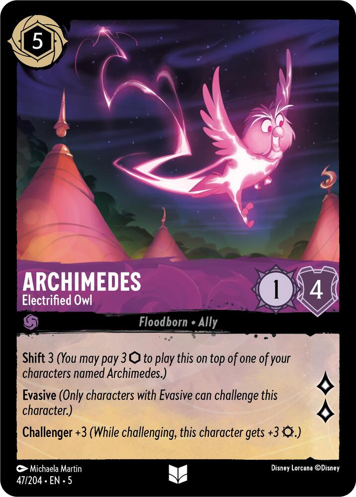 Archimedes - Electrified Owl - 47/204 - Uncommon - Cold Foil
