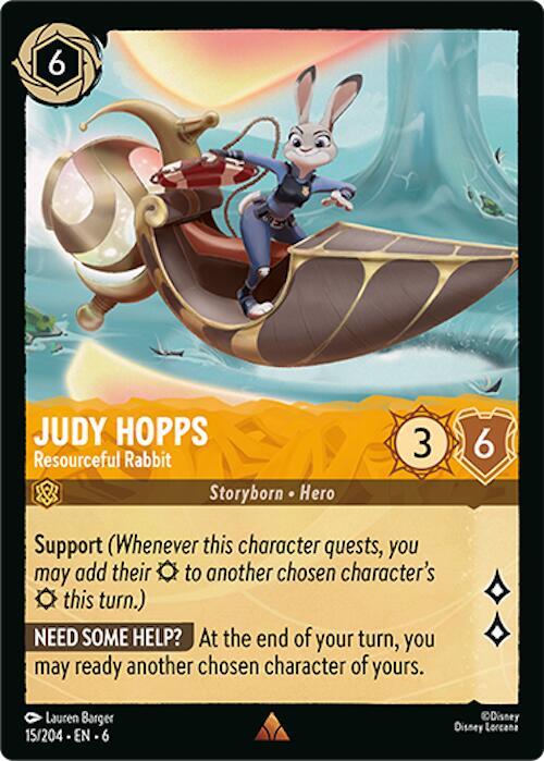 Judy Hopps - Resourceful Rabbit - 15/204 - Rare - Cold Foil