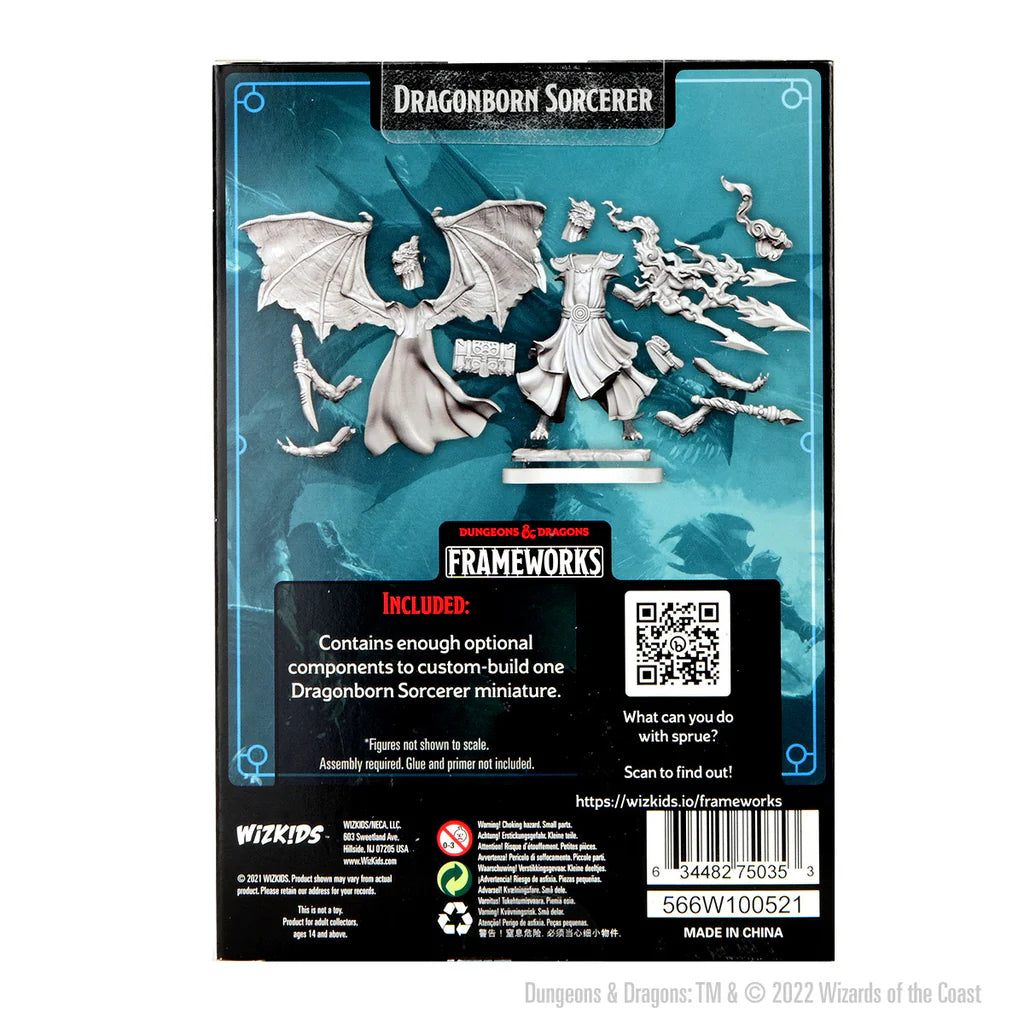 D&D Frameworks: Dragonborn Sorcerer - Unpainted and Unassembled