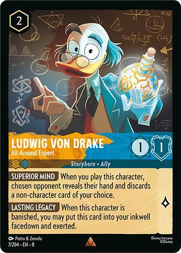 Ludwig Von Drake - All-Around Expert - 7/204 - Rare