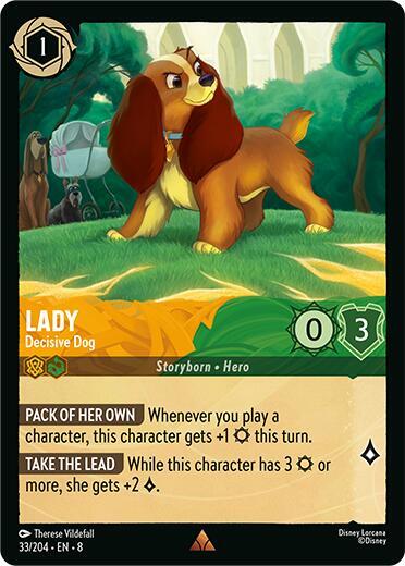 Lady - Decisive Dog - 33/204 - Rare - Cold Foil