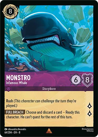 Monstro - Infamous Whale - 64/204 - Rare