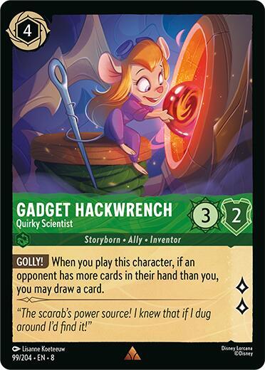 Gadget Hackwrench - Quirky Scientist - 99/204 - Rare
