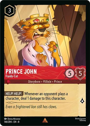 Prince John - Fraidy-Cat - 146/204 - Rare - Cold Foil