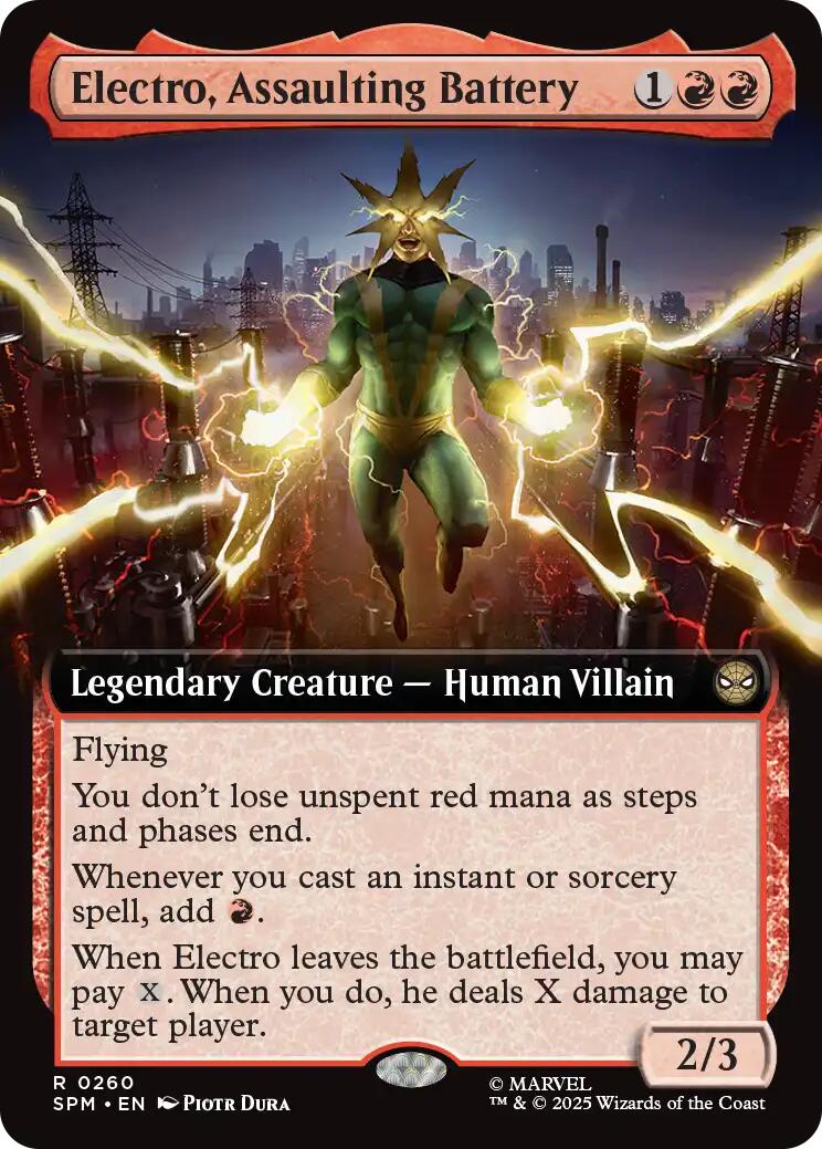 Electro, Assaulting Battery (Extended Art) [SPM - 260]