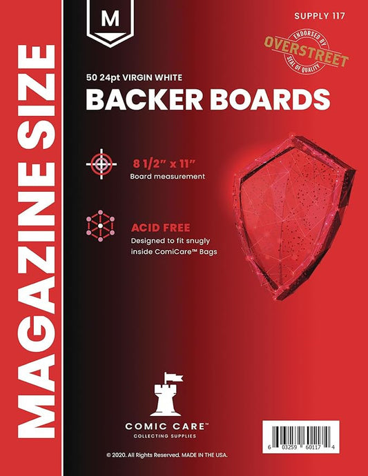 Comic Care Magazine Backer Boards – 50 Pack 24-Point Thick