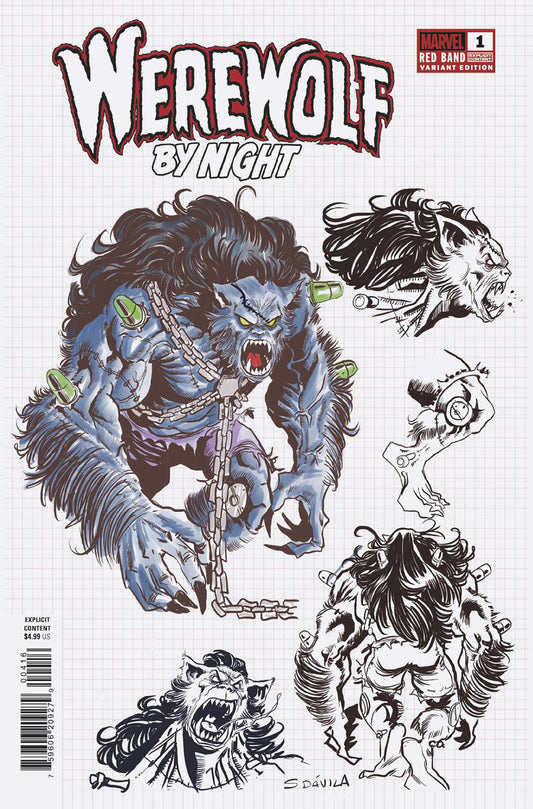 Werewolf By Night: Red Band #4 1:10 Sergio Davila Design Variant [Polybagged]
