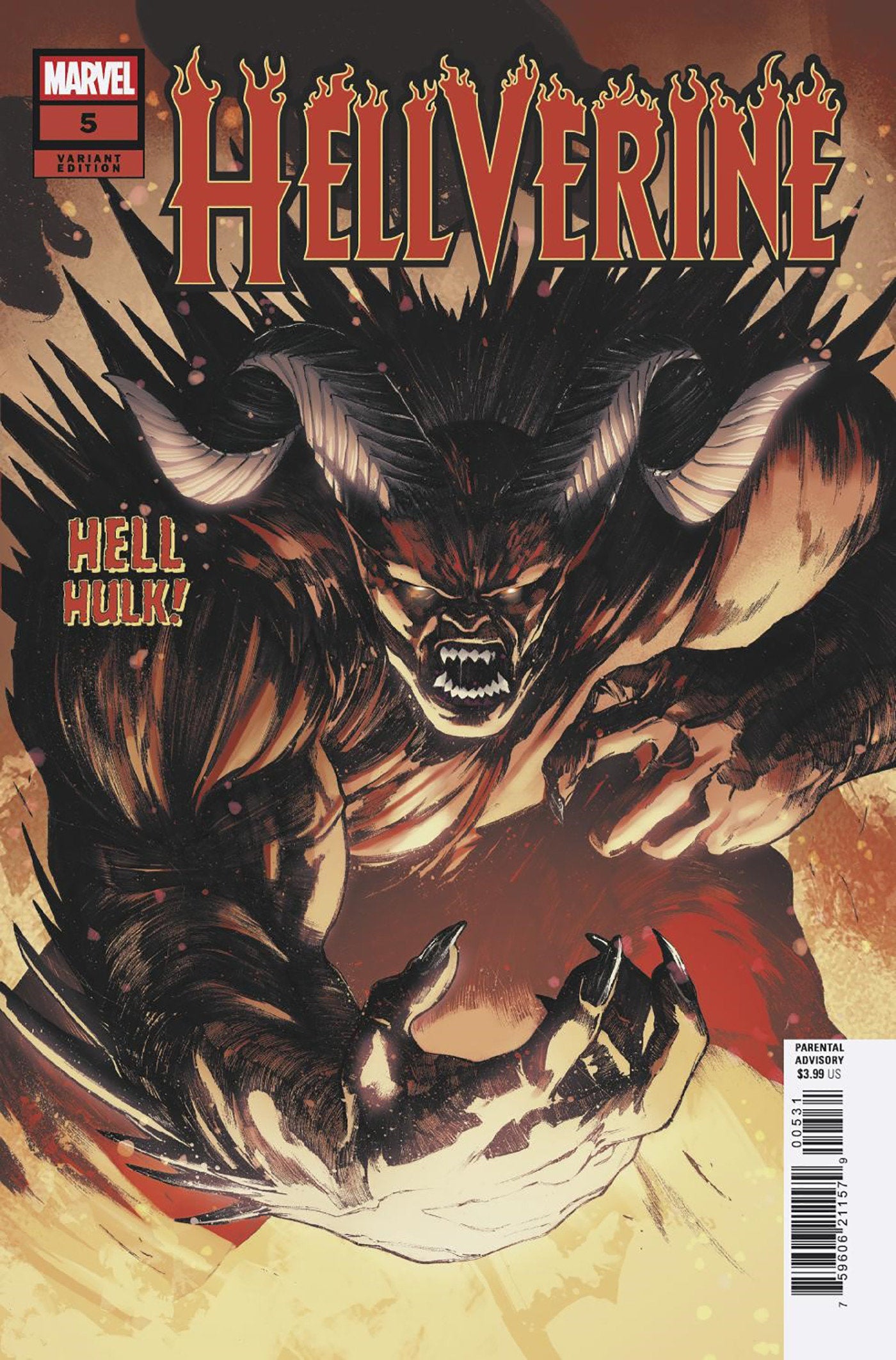 Hellverine #5 Alessandro Cappuccio Hell Hulk Variant