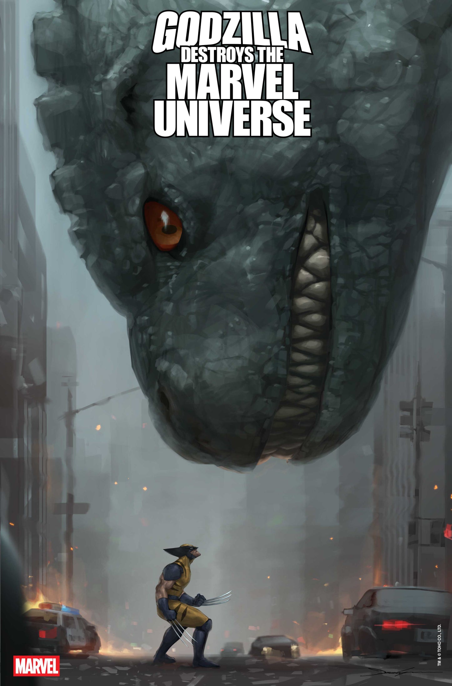 Godzilla Destroys The Marvel Universe #3 Jeehyung Lee Variant