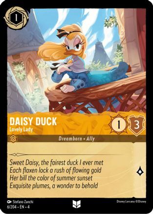 Daisy Duck - Lovely Lady - 6/204 - Uncommon - Cold Foil