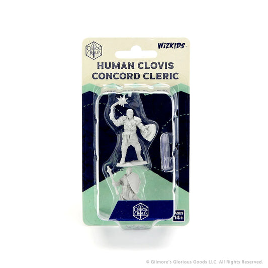 Critical Role Unpainted Miniatures: Human Clovis Concord Cleric Male