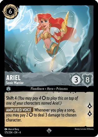 Ariel - Sonic Warrior - 175/204 - Super Rare - Cold Foil