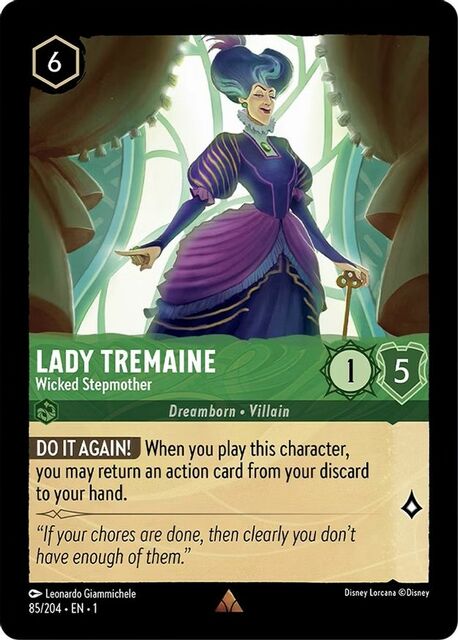 Lady Tremaine - Wicked Stepmother - 85/204 - Rare - Cold Foil
