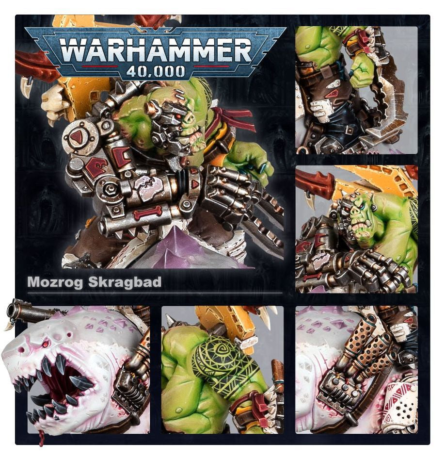 Orks: Mozrog Skragbad/ Beastboss on Squigosaur