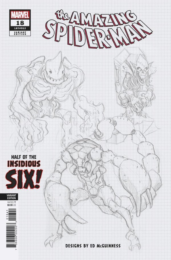 Amazing Spider-Man #18 Ed McGuinness Design Sketch Variant