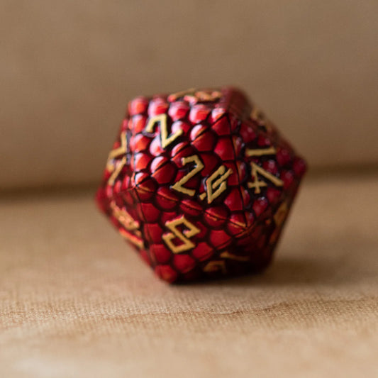 Misty Mountain- Red Dragon's Egg Metal Dice Set