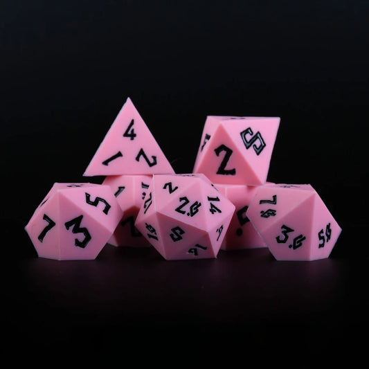 Misty Mountain- Pink Eraser Silicone Dice Set