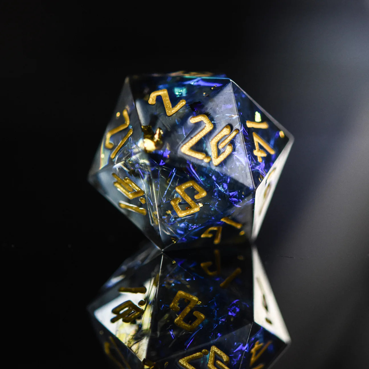 Misty Mountain- Dark Star Sharp-Edged Resin Dice Set